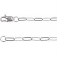thumbnail image 1 of Auriga Fine Jewelry 10k White Gold 2.1 mm Paperclip-Style Chain Necklace 24", 1 of 4