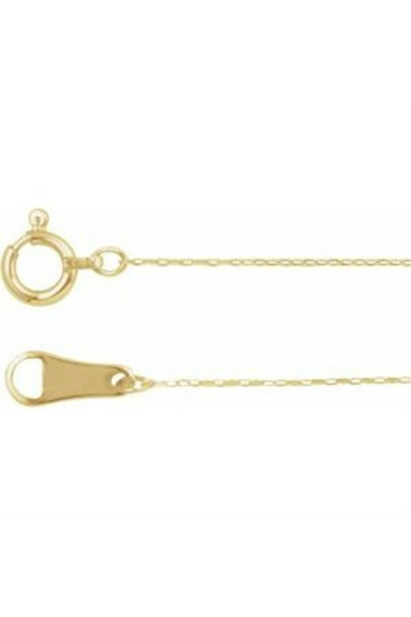 Fine Jewelry 10k Yellow Gold .5 mm Diamond-Cut Cable Chain Necklace 24"