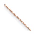 thumbnail image 1 of Auriga Fine Jewelry 14K Rose Gold 0.5mm Rope Chain Necklace 18inch for Women, 1 of 6