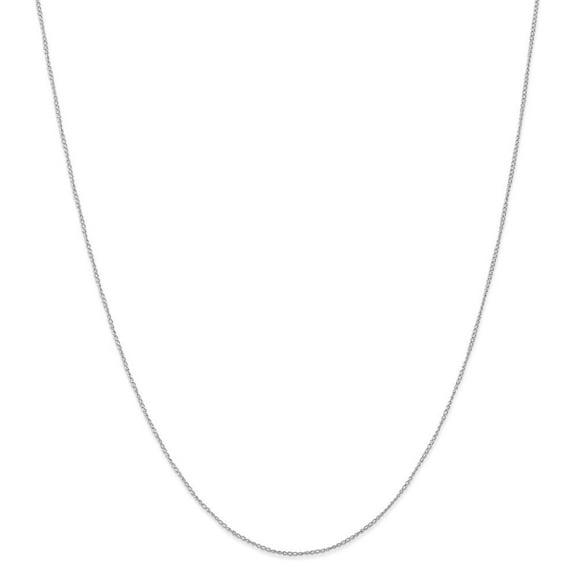 Auriga Fine Jewelry 14K White Gold 16" Carded 0.5mm Curb Chain Necklace for Women