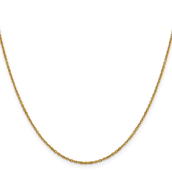 Auriga Fine Jewelry 14K Yellow Gold 1.25mm Rolo Chain Necklace 18 inch for Women