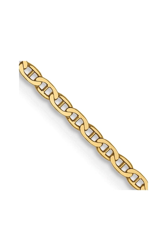 Fine Jewelry 14K Yellow Gold 1.5mm Anchor Link Chain Necklace 24inch for Women