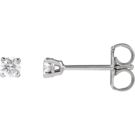 Auriga Fine Jewelry 14k White Gold 1/6 CTW LG Diamond Stud Earrings for Women