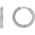 thumbnail image 1 of Auriga Fine Jewelry 14k White Gold Hinged 10 mm Hoop Earrings for Women, 1 of 2