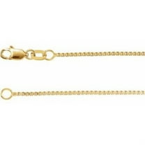 Auriga Fine Jewelry 14k Yellow Gold 1 mm Box Chain Necklace for Women 16"