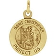 thumbnail image 1 of Auriga Fine Jewelry 14k Yellow Gold 12 mm St. Christopher Medal for Women, 1 of 2