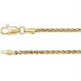 thumbnail image 1 of Auriga Fine Jewelry Mother's Day Gift 14k Yellow Gold 2 mm Diamond-Cut Wheat Chain Necklace 16", 1 of 2