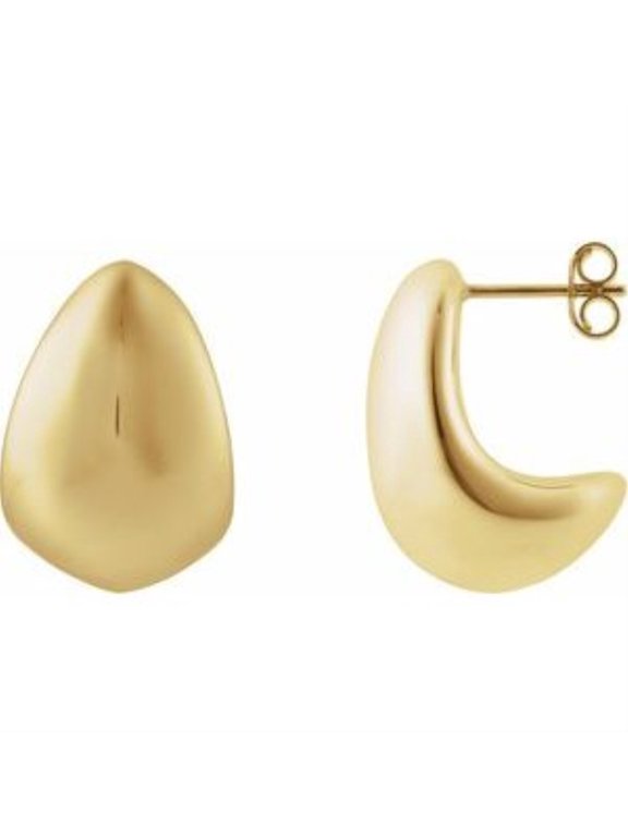 Fine Jewelry 14k Yellow Gold Electroform Teardrop Earrings for Women