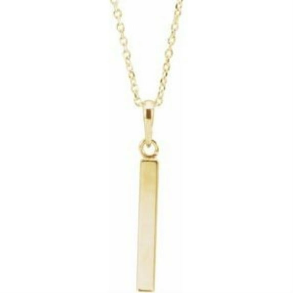 Auriga Fine Jewelry Mother's Day Gift 14k Yellow Gold Four-Sided 16-18" Pendant Necklace