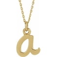 thumbnail image 1 of Auriga Fine Jewelry Mother's Day Gift 14k Yellow Gold Petite Letter A Necklace for Women 16", 1 of 4