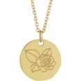 thumbnail image 1 of Auriga Fine Jewelry 14k Yellow Gold Rose June Birth Flower 16-18" Necklace, 1 of 4