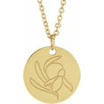 thumbnail image 1 of Auriga Fine Jewelry 14k Yellow Gold Snow Drop January Birth Flower 16-18" Necklace, 1 of 4