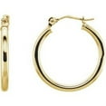 thumbnail image 1 of Auriga Fine Jewelry 14k Yellow Gold Tube 20 mm Hoop Earrings for Women, 1 of 5