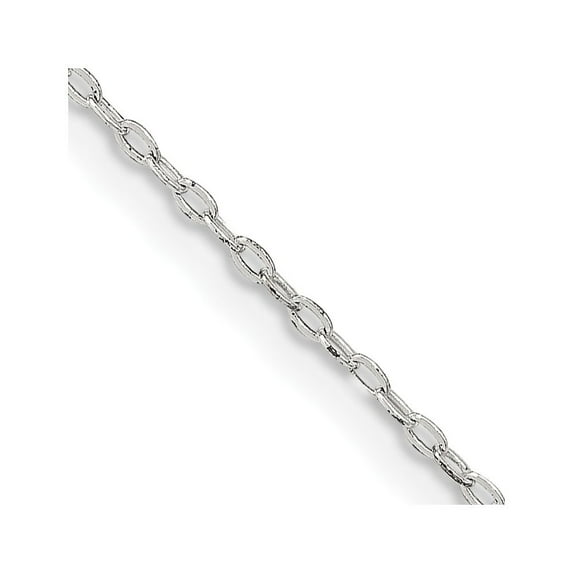 Auriga Fine Jewelry 925 Sterling Silver 1.4mm Flat Oval Cable Chain Necklace 22inch for Women
