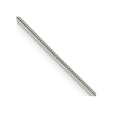 Auriga Fine Jewelry 925 Sterling Silver 1 mm Round Snake Chain Necklace for Women 16"