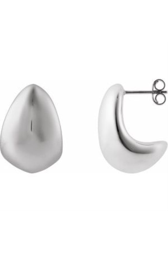 Fine Jewelry 925 Sterling Silver Electroform Teardrop Earrings for Women