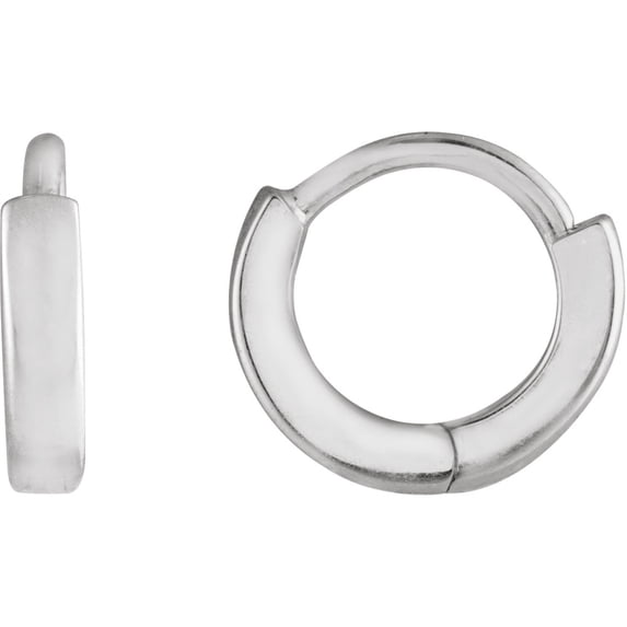 Auriga Fine Jewelry 925 Sterling Silver Hinged 8 mm Hoop Earrings for Women