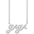 thumbnail image 1 of Auriga Fine Jewelry 925 Sterling Silver Lowercase Script Gigi 18" Necklace, 1 of 3