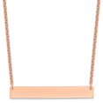 thumbnail image 1 of Auriga Fine Jewelry 925 Sterling Silver Rose-plated Large Polished Blank Bar Necklace for Women 18", 1 of 4