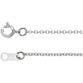 thumbnail image 1 of Auriga Fine Jewelry Platinum 1 mm Cable Chain Necklace for Women 18", 1 of 3