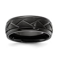 thumbnail image 1 of Auriga Fine Jewelry Stainless Steel Black IP-plated Brushed Center 8.00mm Men's Band Size 13, 1 of 4