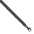 thumbnail image 1 of Auriga Fine Jewelry Stainless Steel Black PVD Plated 6.8 mm Curb Chain Necklace for Men 20", 1 of 3