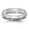 thumbnail image 1 of Auriga Fine Jewelry Stainless Steel Brushed 5 mm Half Round Band for Women Size 10, 1 of 6