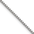 thumbnail image 1 of Auriga Fine Jewelry Stainless Steel Polished 1.5 mm Box Chain Necklace for Women 24", 1 of 4