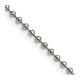 thumbnail image 1 of Auriga Fine Jewelry Stainless Steel Polished 2.4 mm Ball Chain Necklace for Men 22", 1 of 3