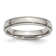 thumbnail image 1 of Auriga Fine Jewelry Stainless Steel Polished 4 mm Grooved and Beaded Band for Women Size 11.5, 1 of 6
