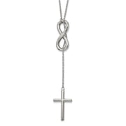 Auriga Fine Jewelry Stainless Steel Polished Adjustable Slip-on Cable Chain Necklace for Women 25