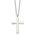 thumbnail image 1 of Auriga Fine Jewelry Stainless Steel Polished Large Cross Pendant on an Cable Chain Necklace for Women 18", 1 of 4