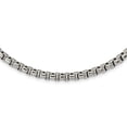 thumbnail image 1 of Auriga Fine Jewelry Stainless Steel Polished Rounded Box Chain Necklace for Men 24", 1 of 3