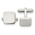 thumbnail image 1 of Auriga Fine Jewelry Stainless Steel Polished Rounded Square Cufflinks for Men, 1 of 6