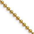 thumbnail image 1 of Auriga Fine Jewelry Stainless Steel Polished Yellow IP-plated 3 mm Ball Chain Necklace for Women 24", 1 of 3