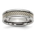 thumbnail image 1 of Auriga Fine Jewelry Titanium w/Grey Carbon Fiber Inlay 6mm Band for Men Size- 10, 1 of 6