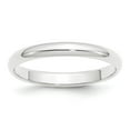 thumbnail image 1 of Auriga Platinum 3mm Half Round Wedding Band Ring Size- 10.5 for Women, 1 of 5
