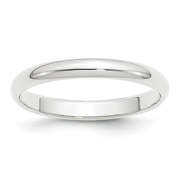 Auriga Platinum 3mm Half Round Wedding Band Ring Size- 10.5 for Women