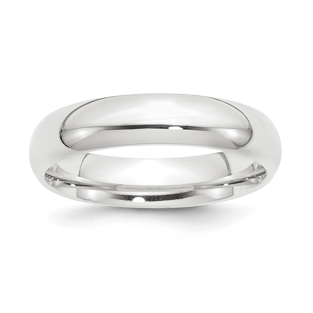 Platinum Solid Polished Engravable 5mm Half Round Comfort Fit Lightweight Band  Ring Size 8 Jewelry Gifts for Women 