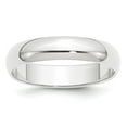thumbnail image 1 of Auriga Platinum 5mm Half Round Featherweight Band Ring Size- 8.5 for Women, 1 of 5