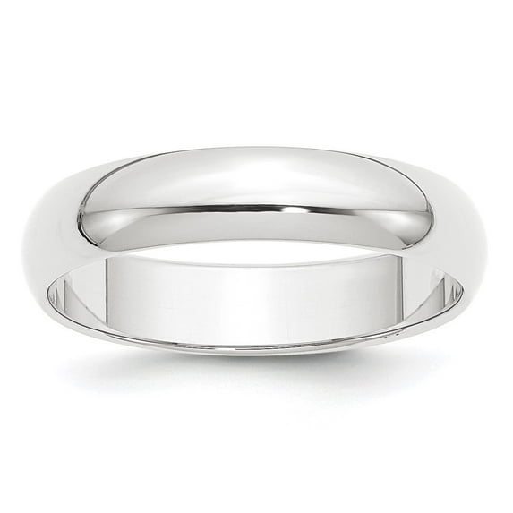 Auriga Platinum 5mm Half Round Featherweight Band Ring Size- 8.5 for Women