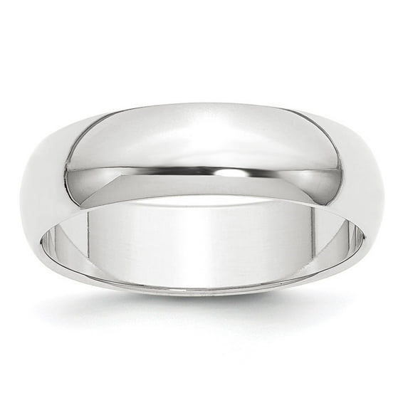 Auriga Fine Jewelry Platinum 6mm Half Round Featherweight Band Ring Size 8.5 for Women