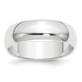 thumbnail image 1 of Auriga Platinum 8mm Half Round Featherweight Band Ring Size- 10.5 for Women, 1 of 4