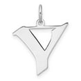 thumbnail image 1 of Auriga Sterling Silver Rhodium-plated Artisan Block Letter Y Charm for Women (L-21.35 mm, W-17.25 mm), 1 of 6