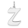 thumbnail image 1 of Auriga Sterling Silver Rhodium-plated Artisan Block Letter Z Charm for Women (L-21.42 mm, W-11.84 mm), 1 of 6
