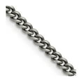 thumbnail image 1 of Auriga Fine Jewelry Stainless Steel Antiqued 4 mm Round Curb Chain Necklace for Men 24", 1 of 4