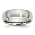 thumbnail image 1 of Auriga Fine Jewelry Stainless Steel Brushed 6 mm Half Round Band for Women Size 10.5, 1 of 6