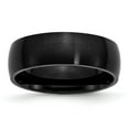 thumbnail image 1 of Auriga Fine Jewelry Stainless Steel Brushed Black IP-plated 7 mm Band for Women Size 12, 1 of 8