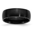 thumbnail image 1 of Auriga Fine Jewelry Stainless Steel Brushed Black IP-plated 7 mm Band for Women Size 8, 1 of 6