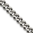 thumbnail image 1 of Auriga Stainless Steel Oxidized 9.25 mm Curb Chain Necklace for Mens 24", 1 of 3